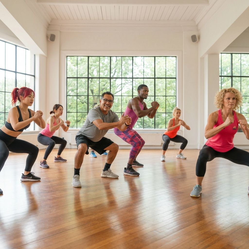 Group movement class in progress